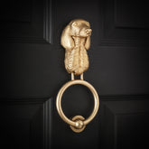 Short-Haired Dachshund Head Brass Door Knocker